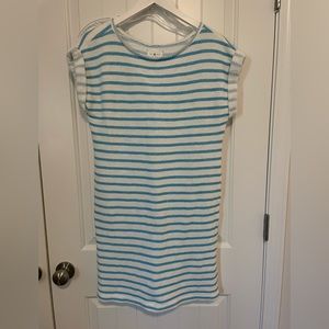 Lou & Grey blue striped terry dress size medium